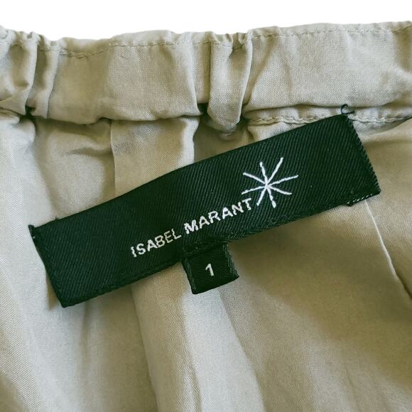 ISABEL MARANT silk mini skater skirt in champagne Size 1 S - Picture 6 of 6